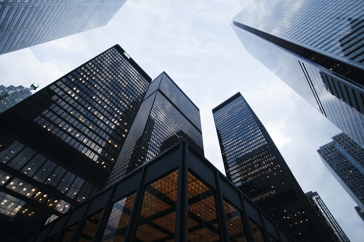 Skyscrapers from below